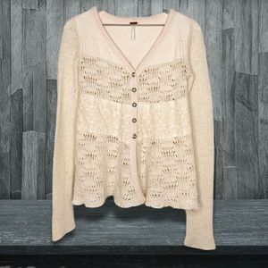 Free People Honeysuckle Years Cardigan M